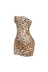 Beadline Mesh Print Tube Dress